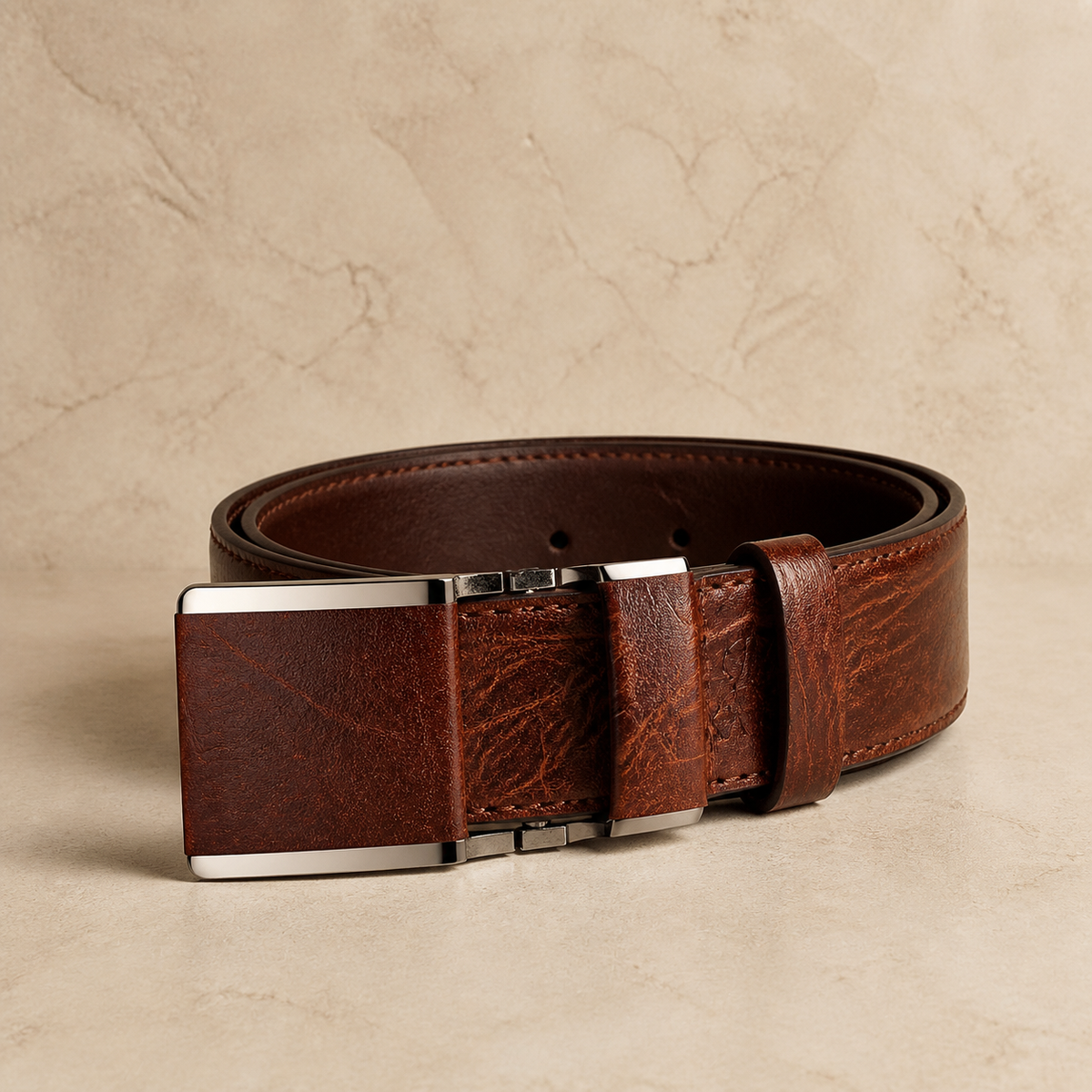 Valenric Smooth-Buckle Business Belt — capa