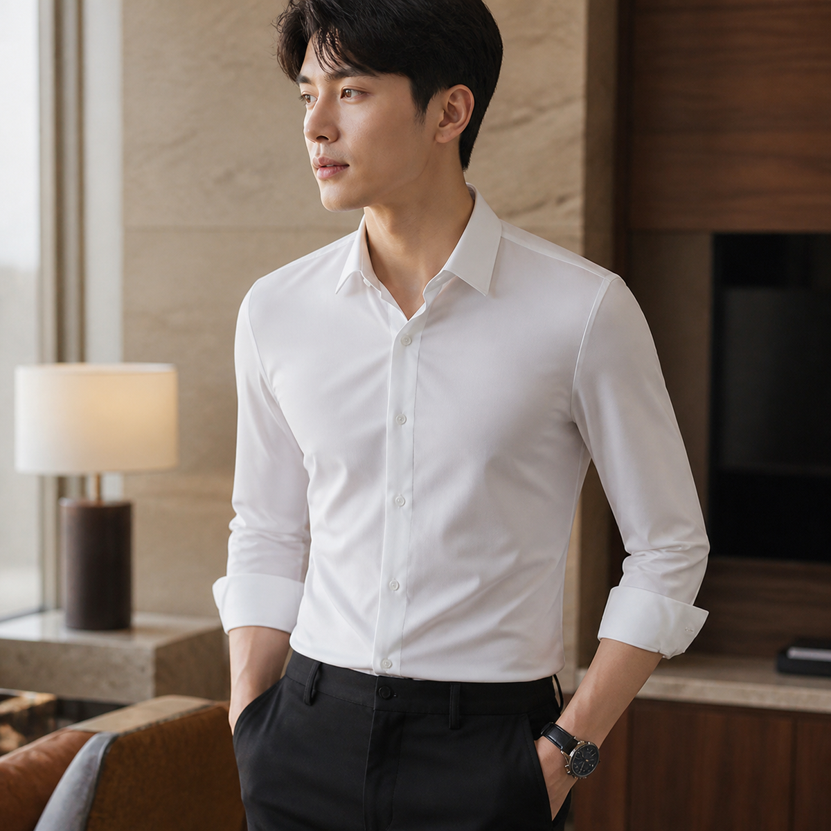 Valenric Silky Stretch Business Shirt — imagem secundária