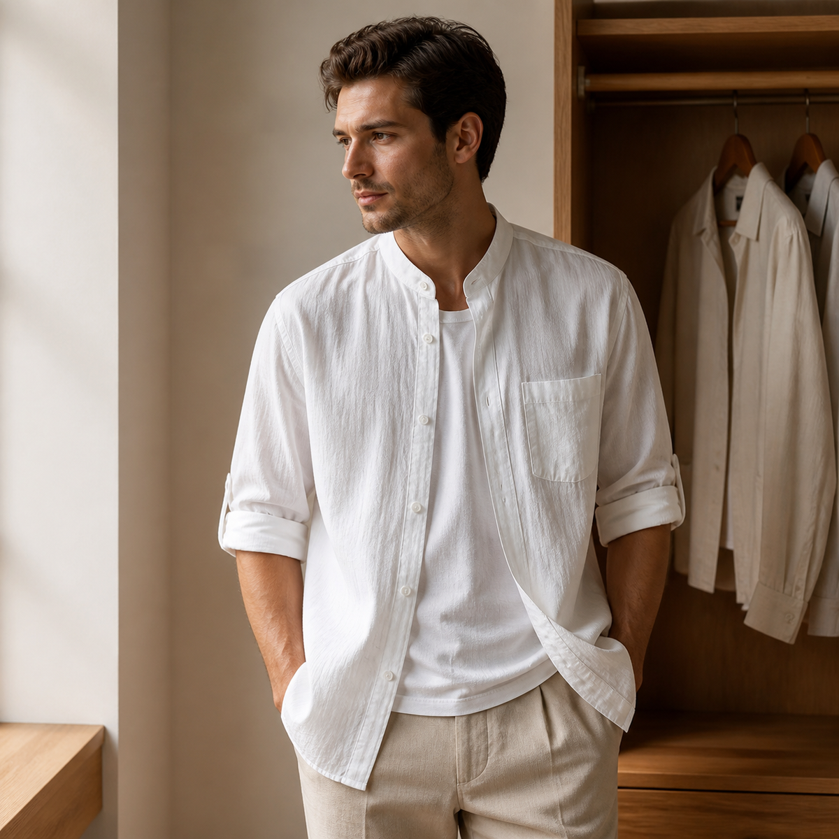 Valenric Relaxed Mid-Sleeve Shirt — imagem secundária