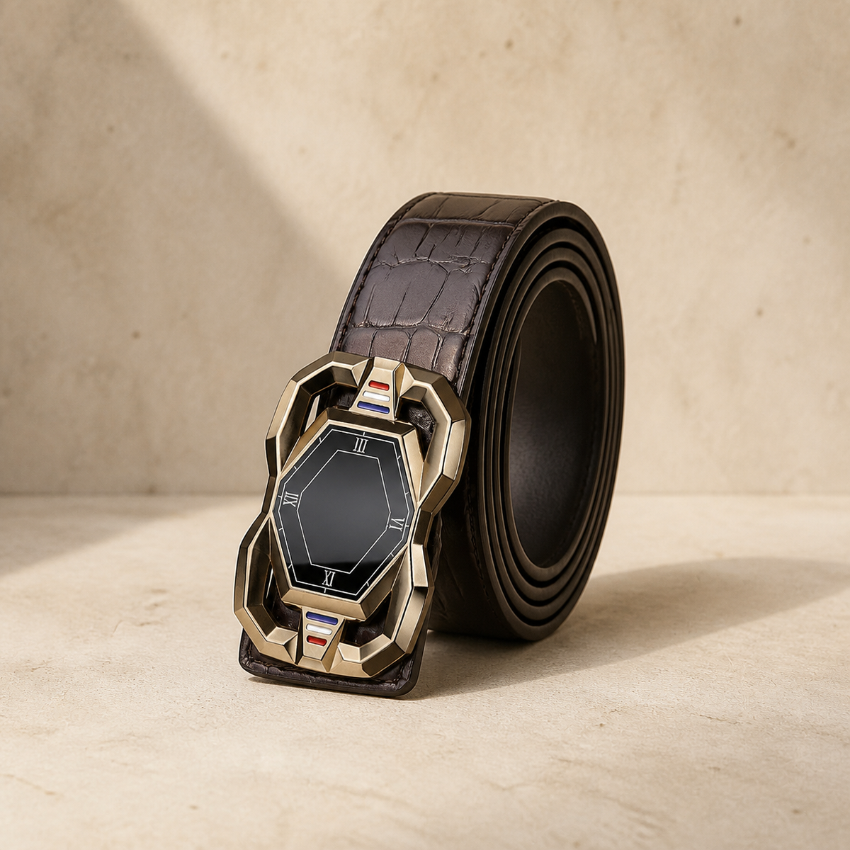 Valenric Croc-Embossed Automatic Belt — capa