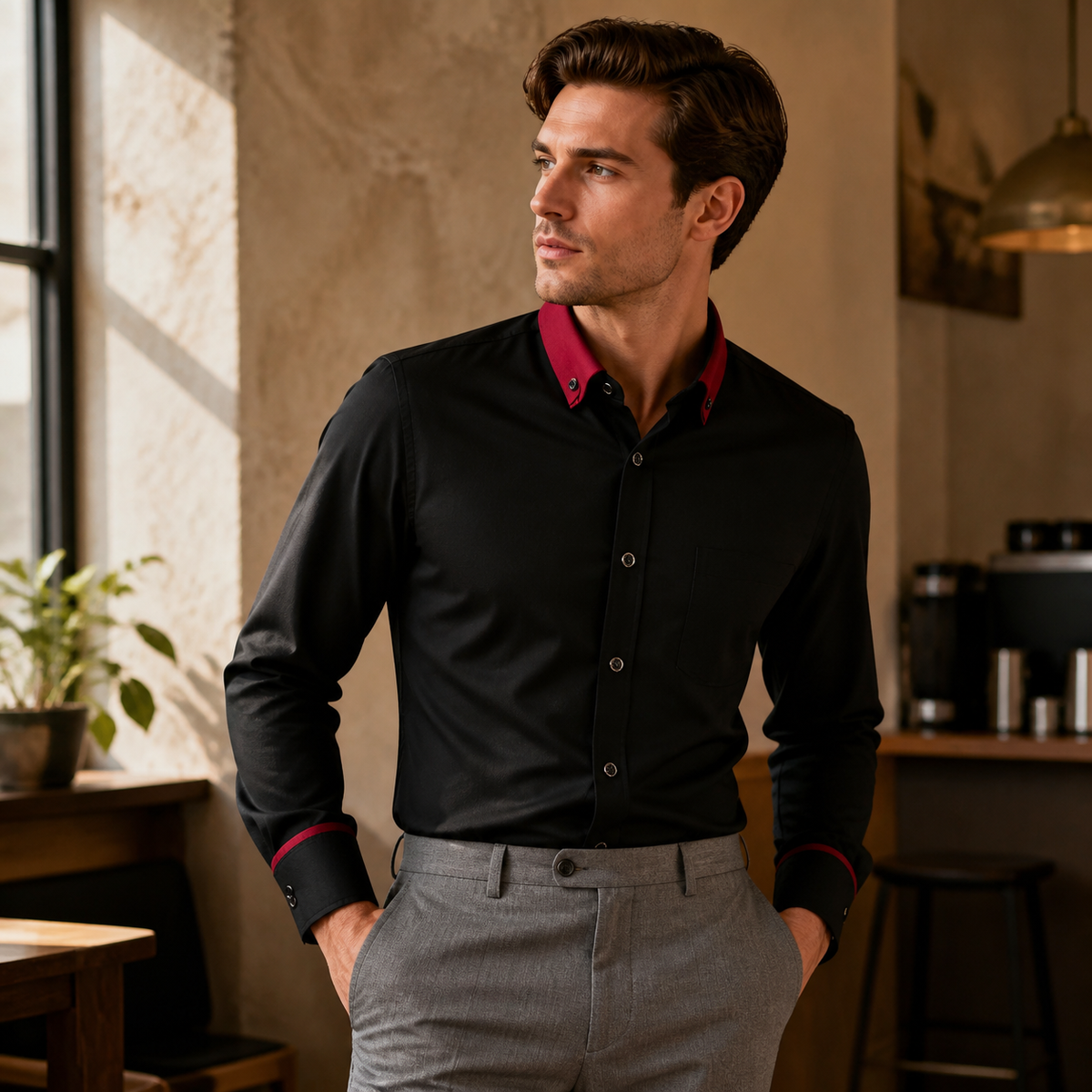 Valenric Oxford Stretch Business Shirt — imagem secundária