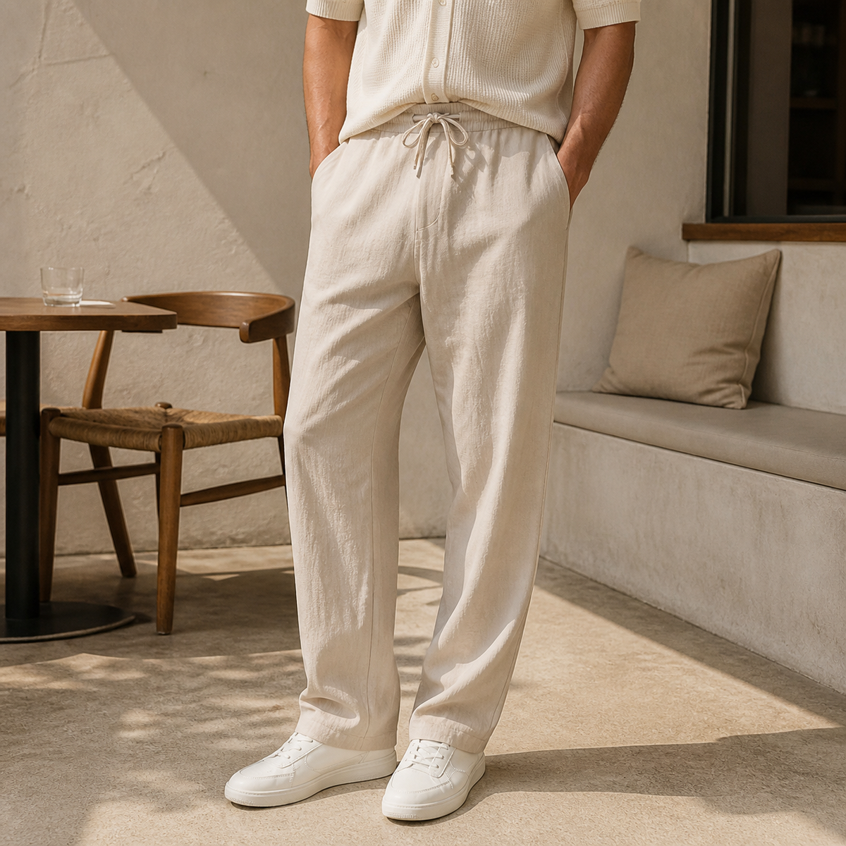 Valenric Riviera Linen-Blend Trousers — imagem secundária
