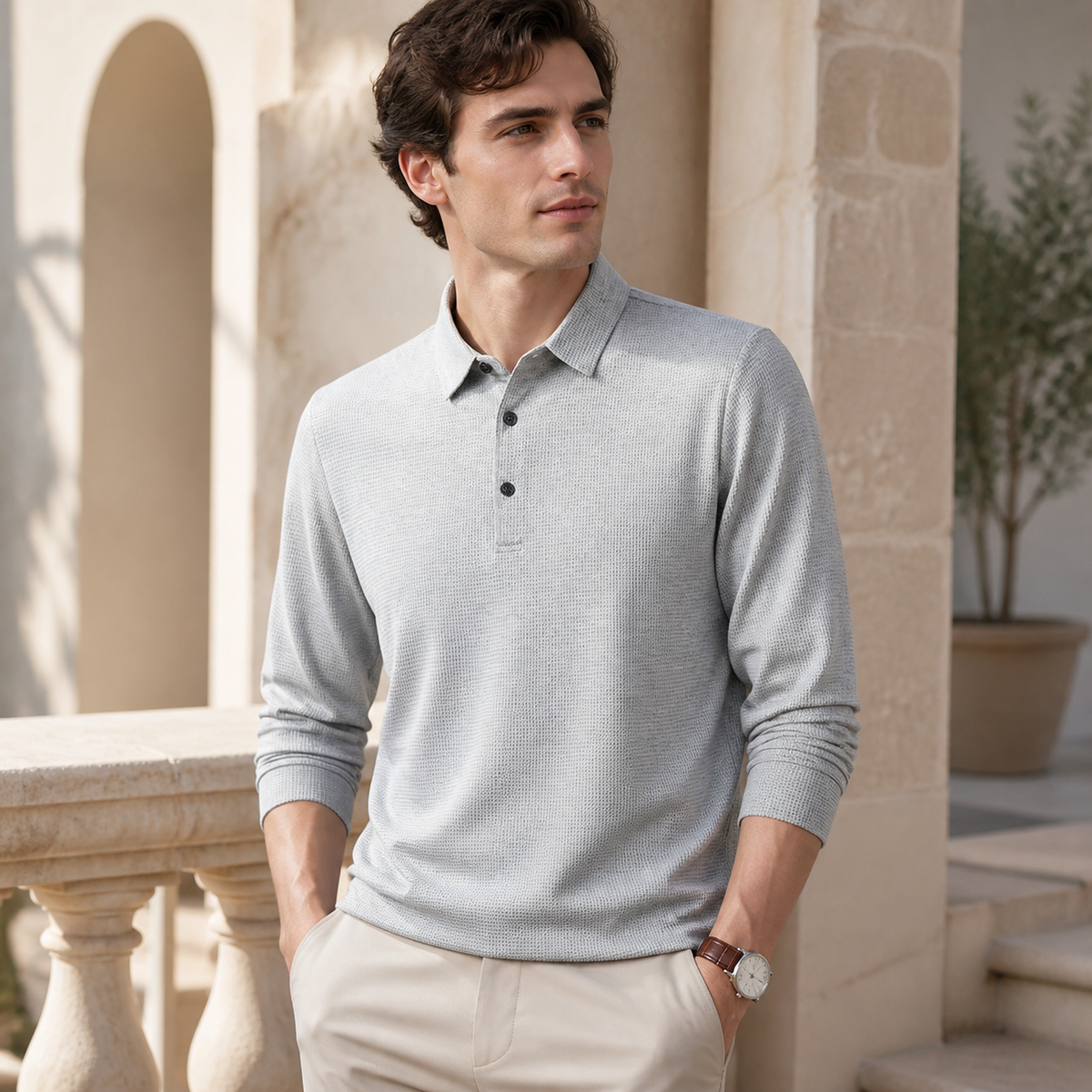 Valenric Regent Long-Sleeve Polo — imagem secundária
