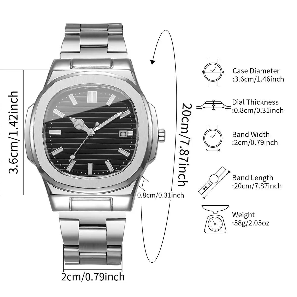 Valenric Celeste Steel Watch