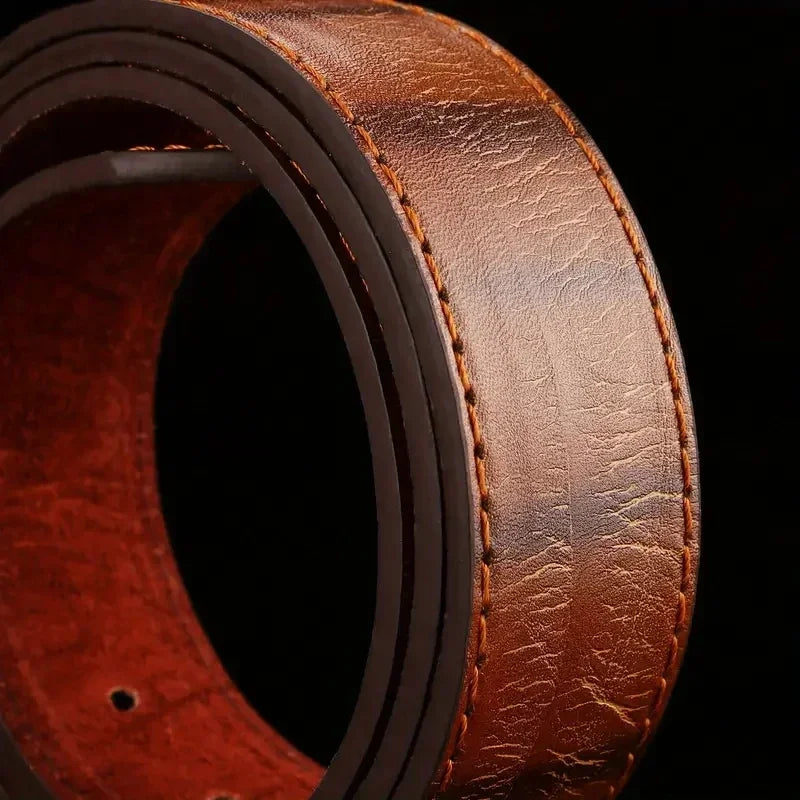 Valenric Smooth-Buckle Business Belt