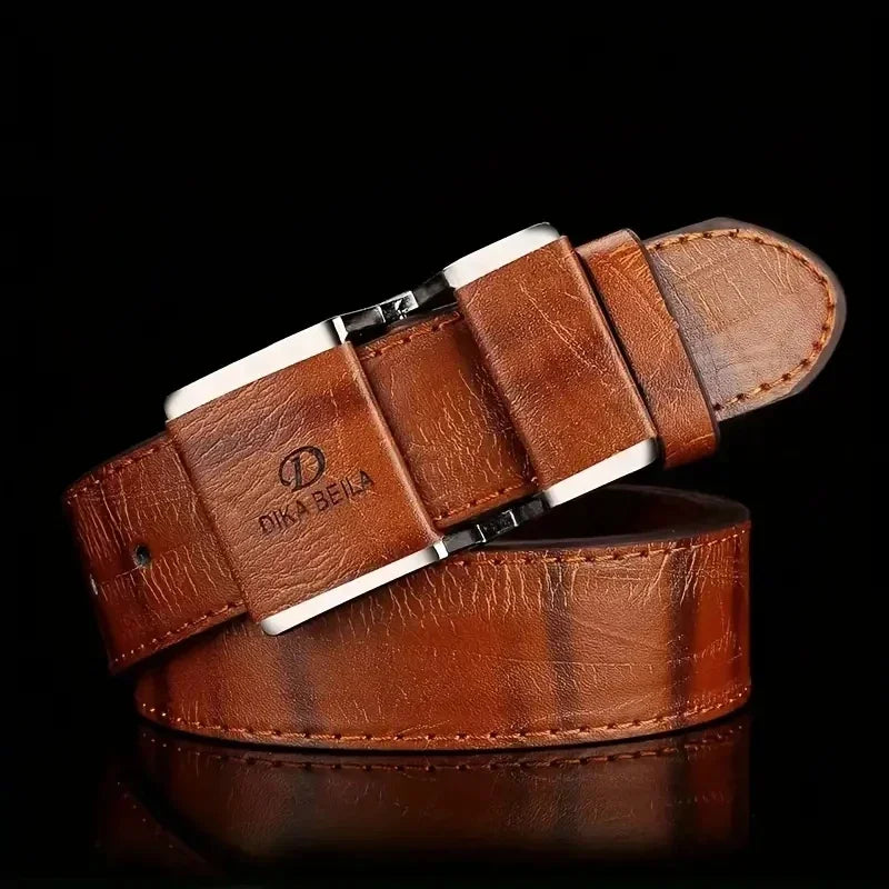 Valenric Smooth-Buckle Business Belt