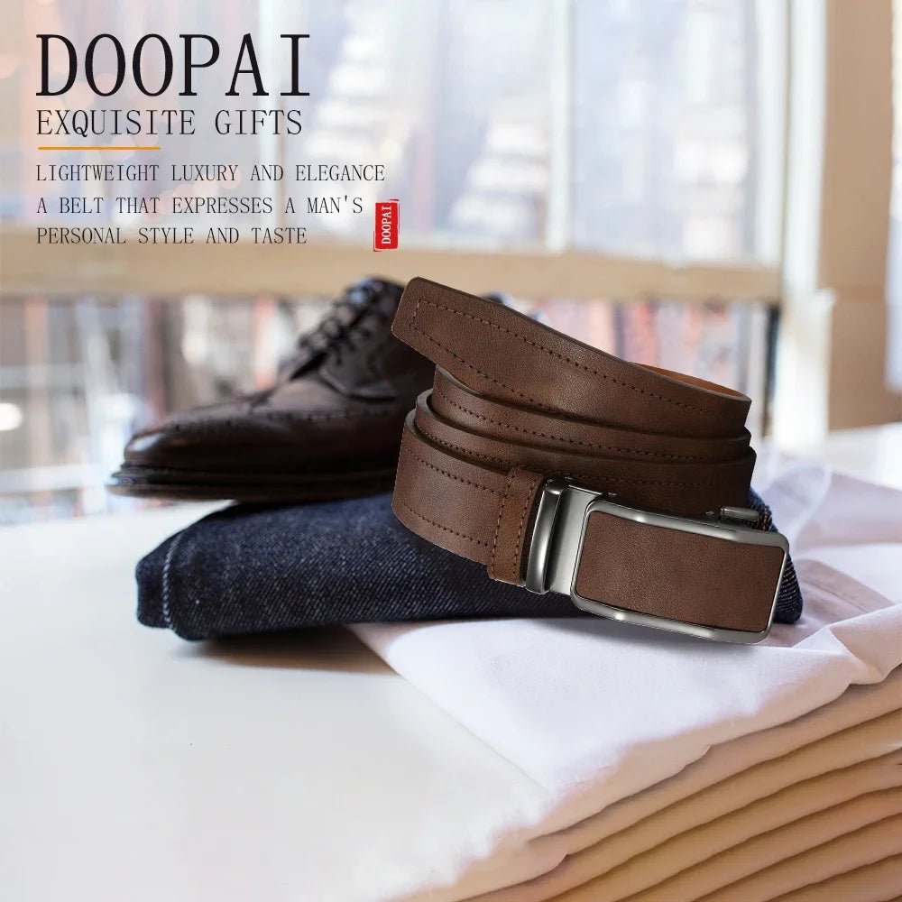 Valenric Ratchet Leather Belt