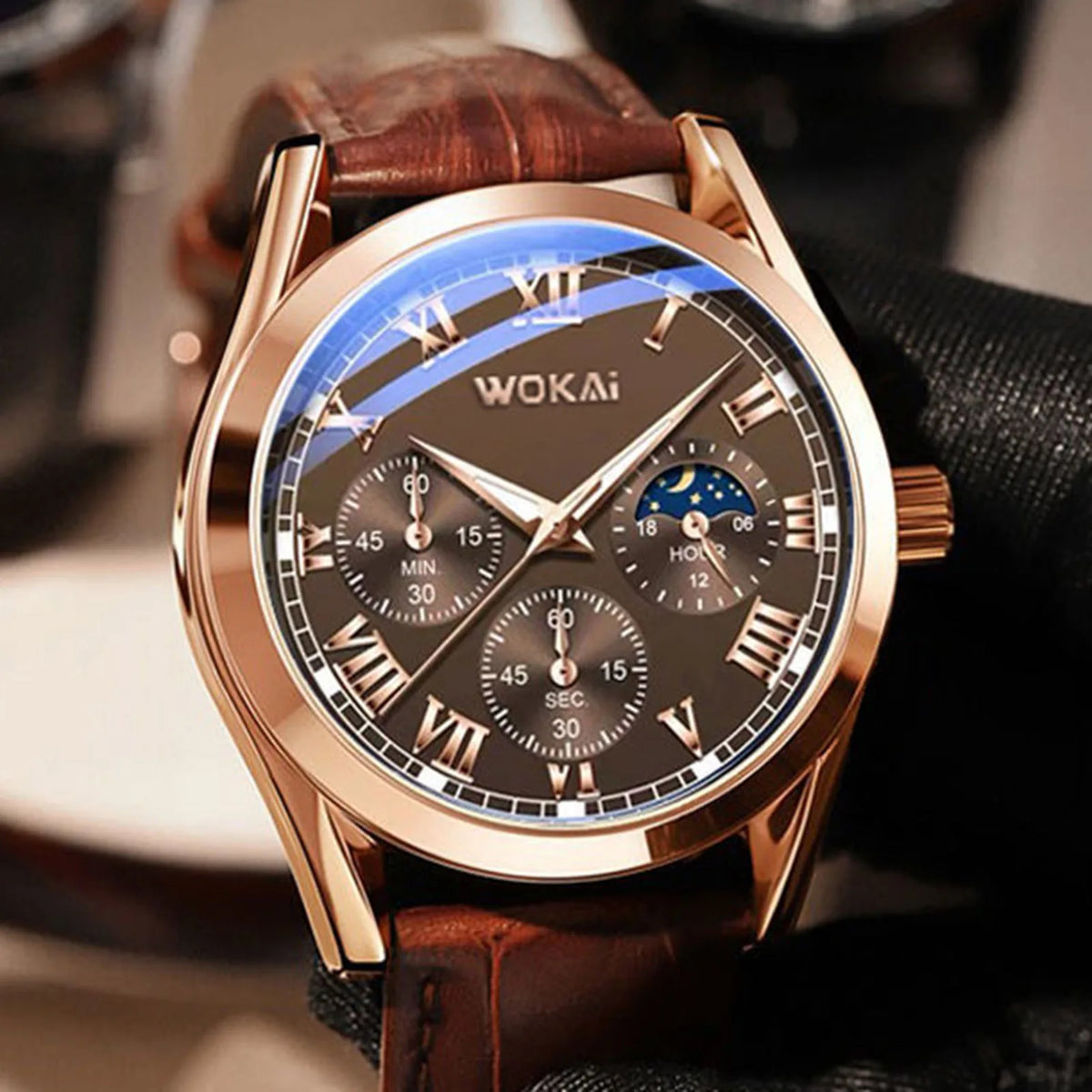 Valenric Calendar Leather Watch