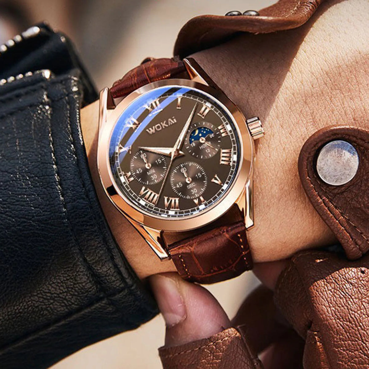Valenric Calendar Leather Watch
