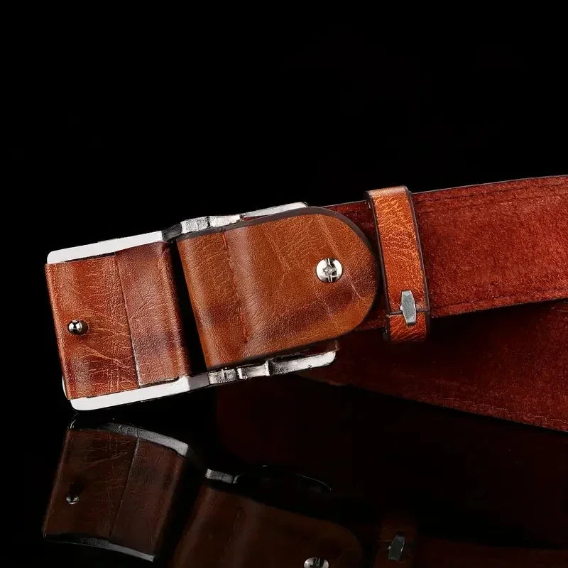 Valenric Smooth-Buckle Business Belt