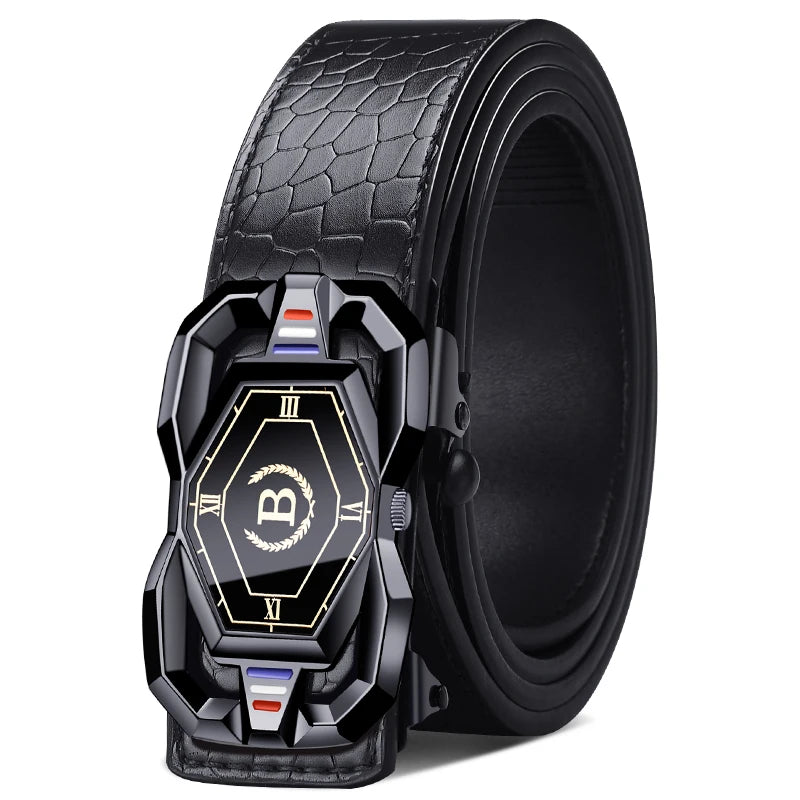 Valenric Croc-Embossed Automatic Belt