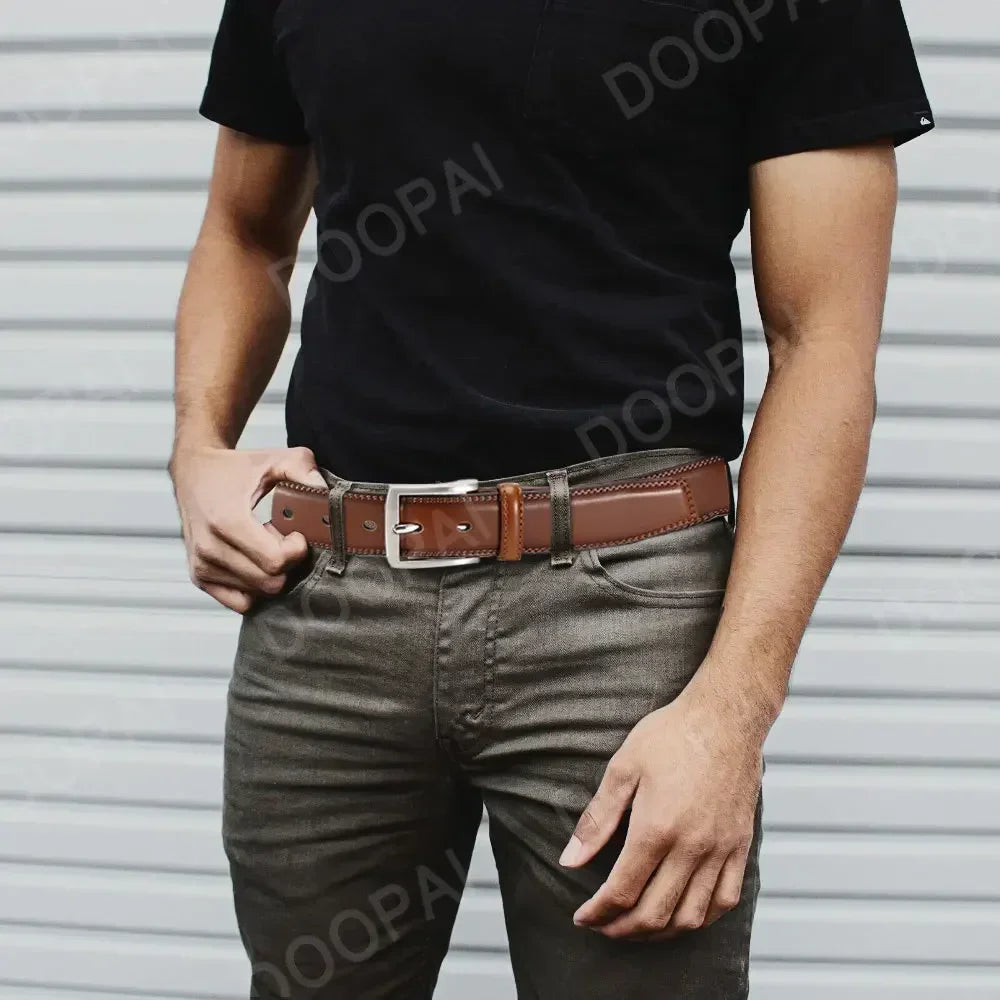 Valenric Long-Size Automatic Leather Belt