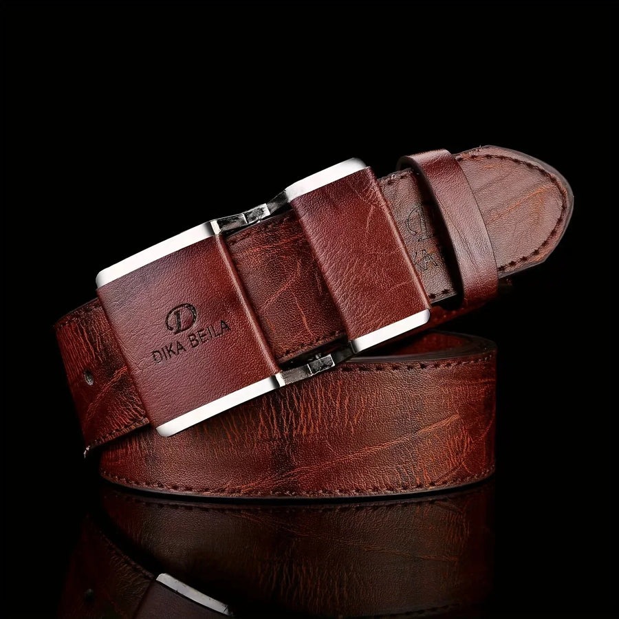 Valenric Smooth-Buckle Business Belt