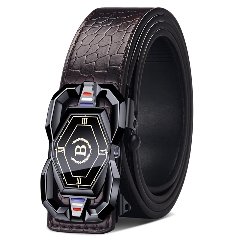 Valenric Croc-Embossed Automatic Belt
