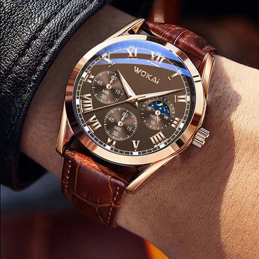 Valenric Calendar Leather Watch