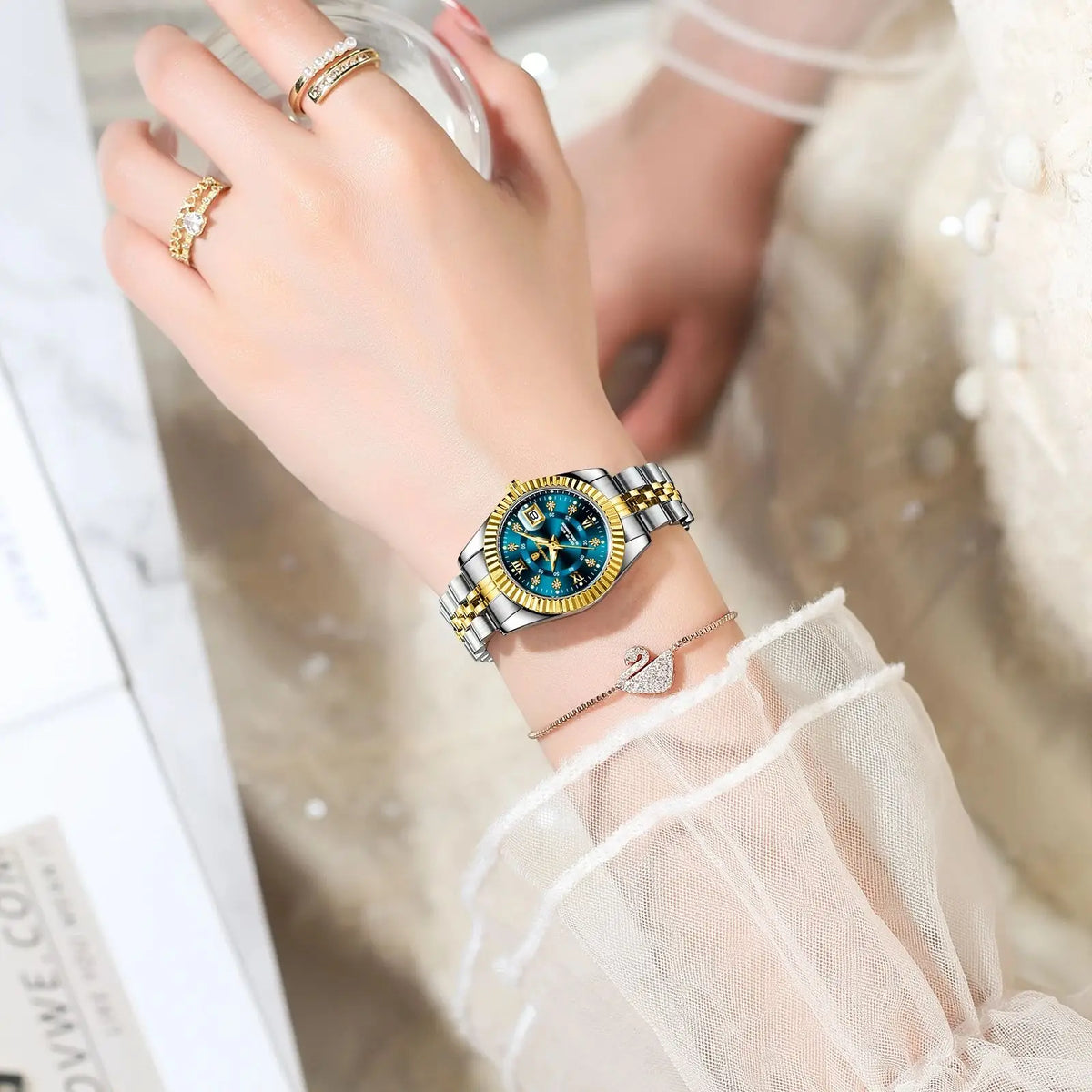 Valenric Celeste Steel Watch