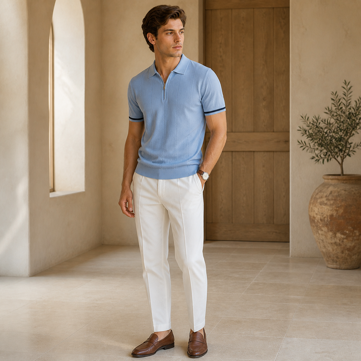 Valenric AeroZip Performance Polo — premium lifestyle
