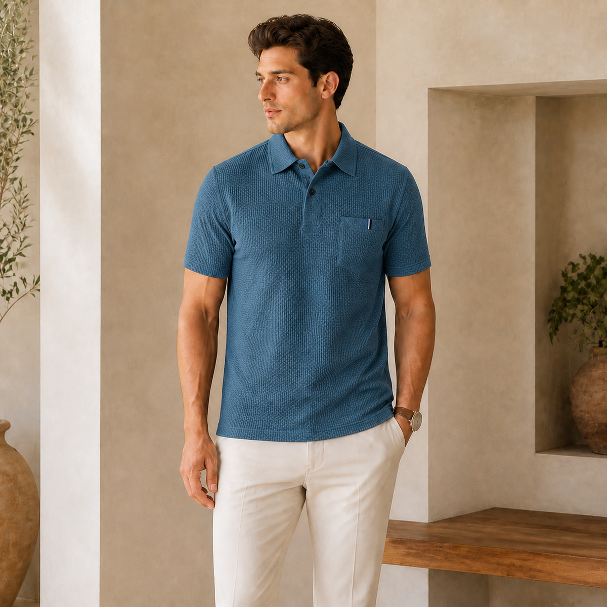 Valenric Cooling Pocket Polo — Blue