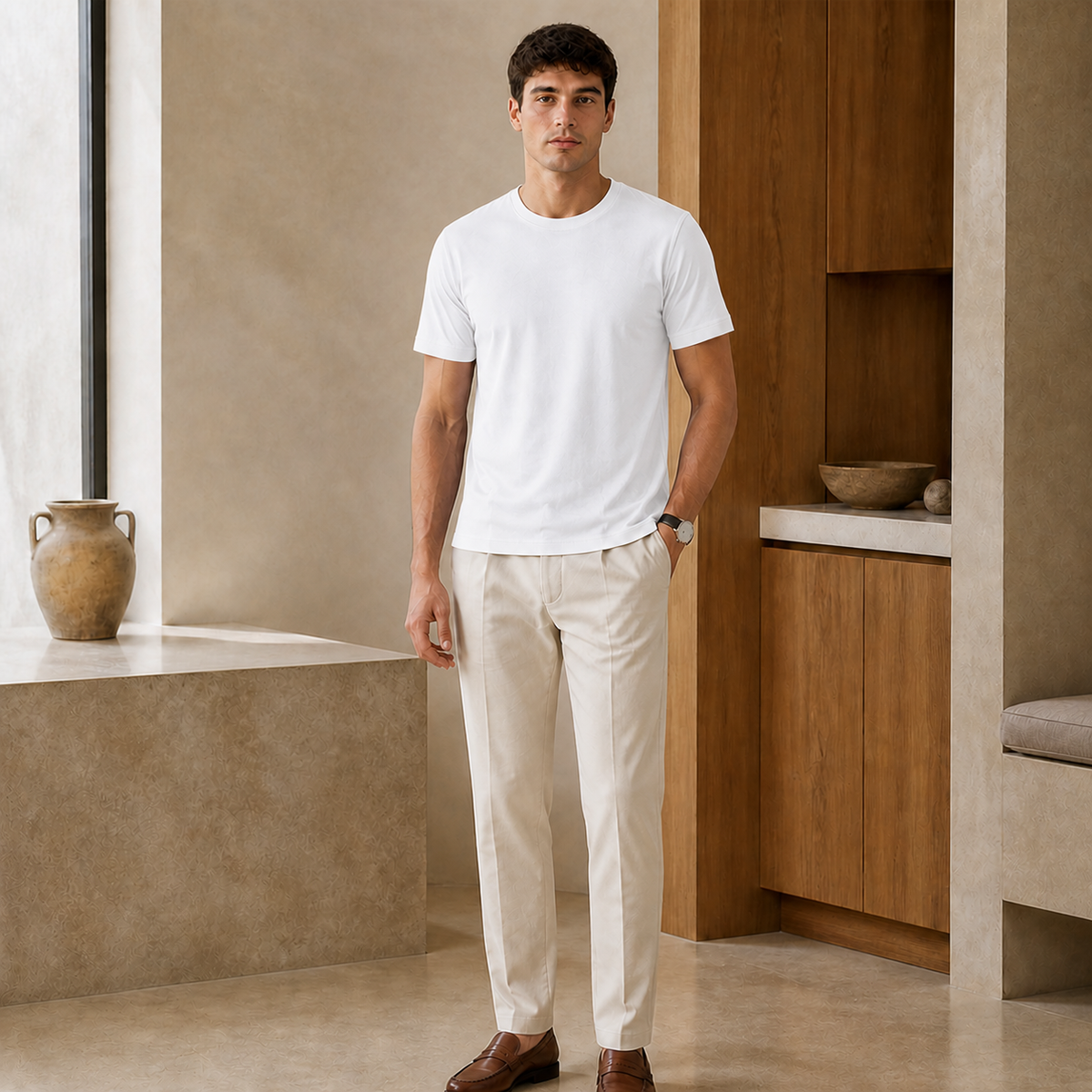 Valenric Essential Cotton T-Shirt — White