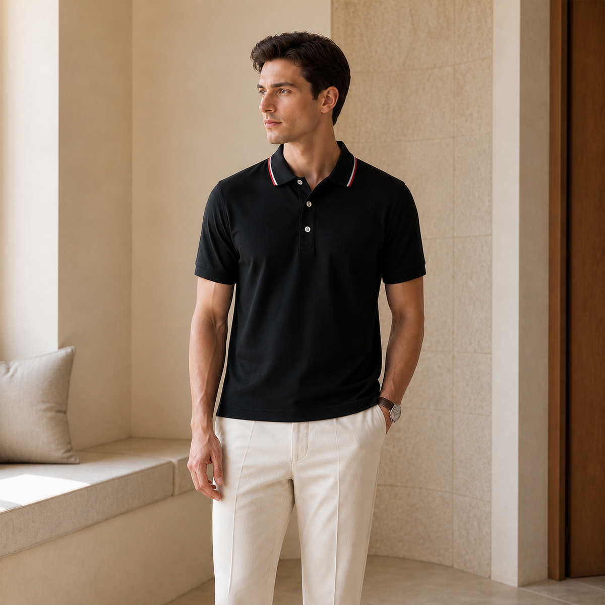 Valenric Essential Summer Polo — Black