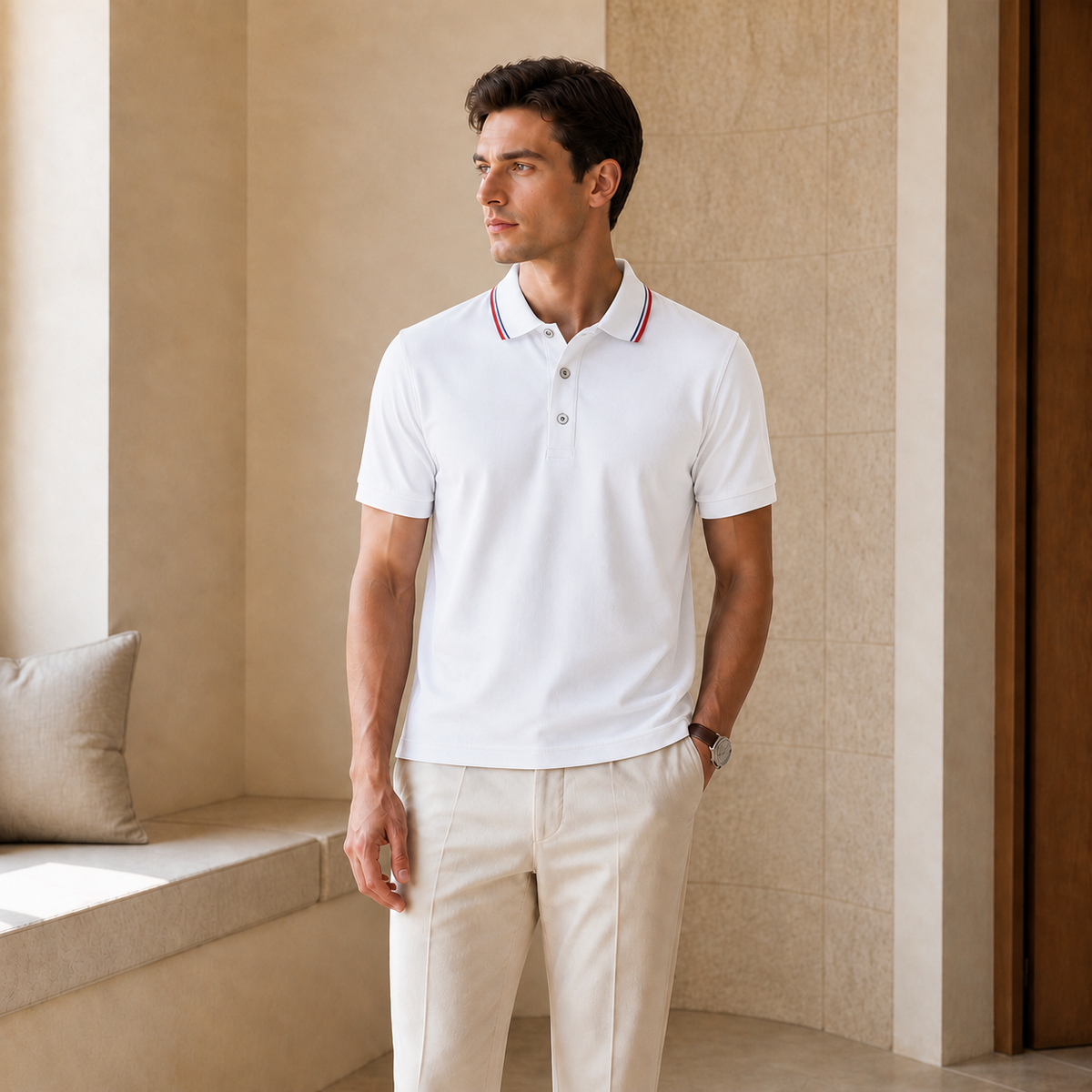 Valenric Essential Summer Polo — White