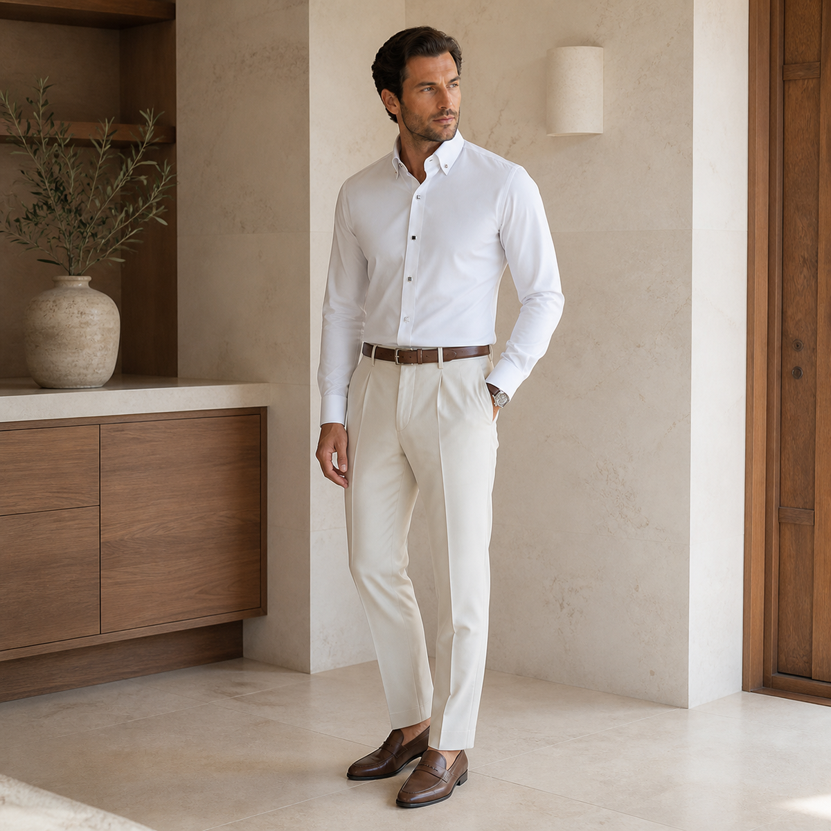 Valenric Essential White Shirt — premium lifestyle