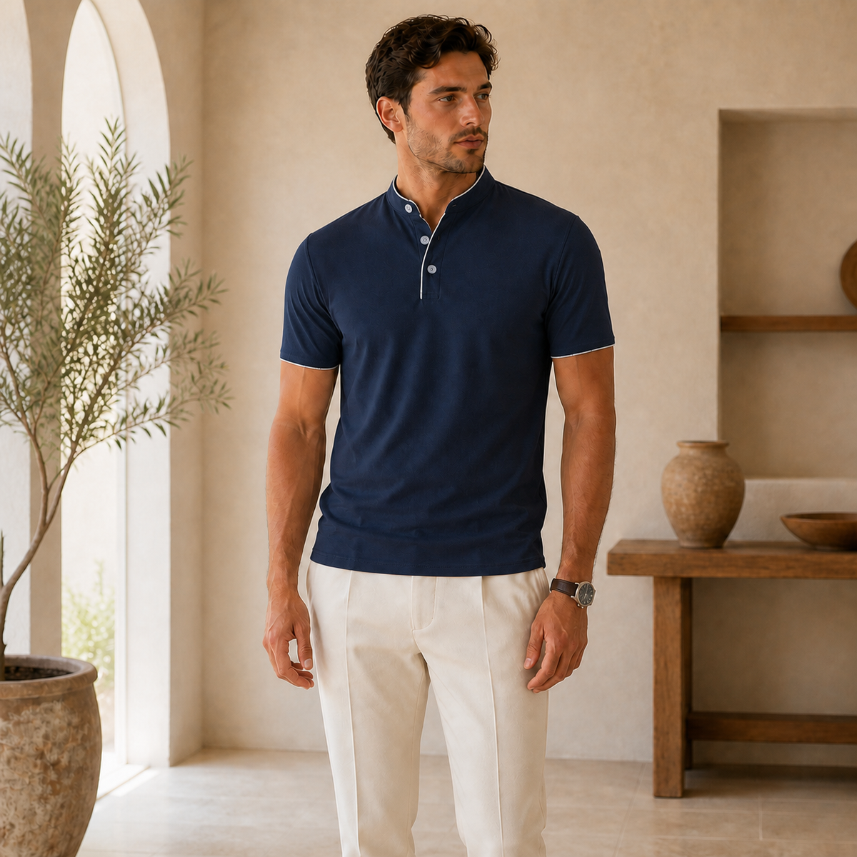 Valenric Everyday Splice Polo — Navy