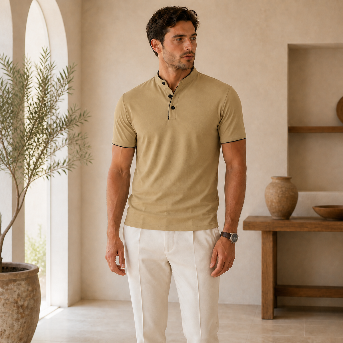 Valenric Everyday Splice Polo — Khaki