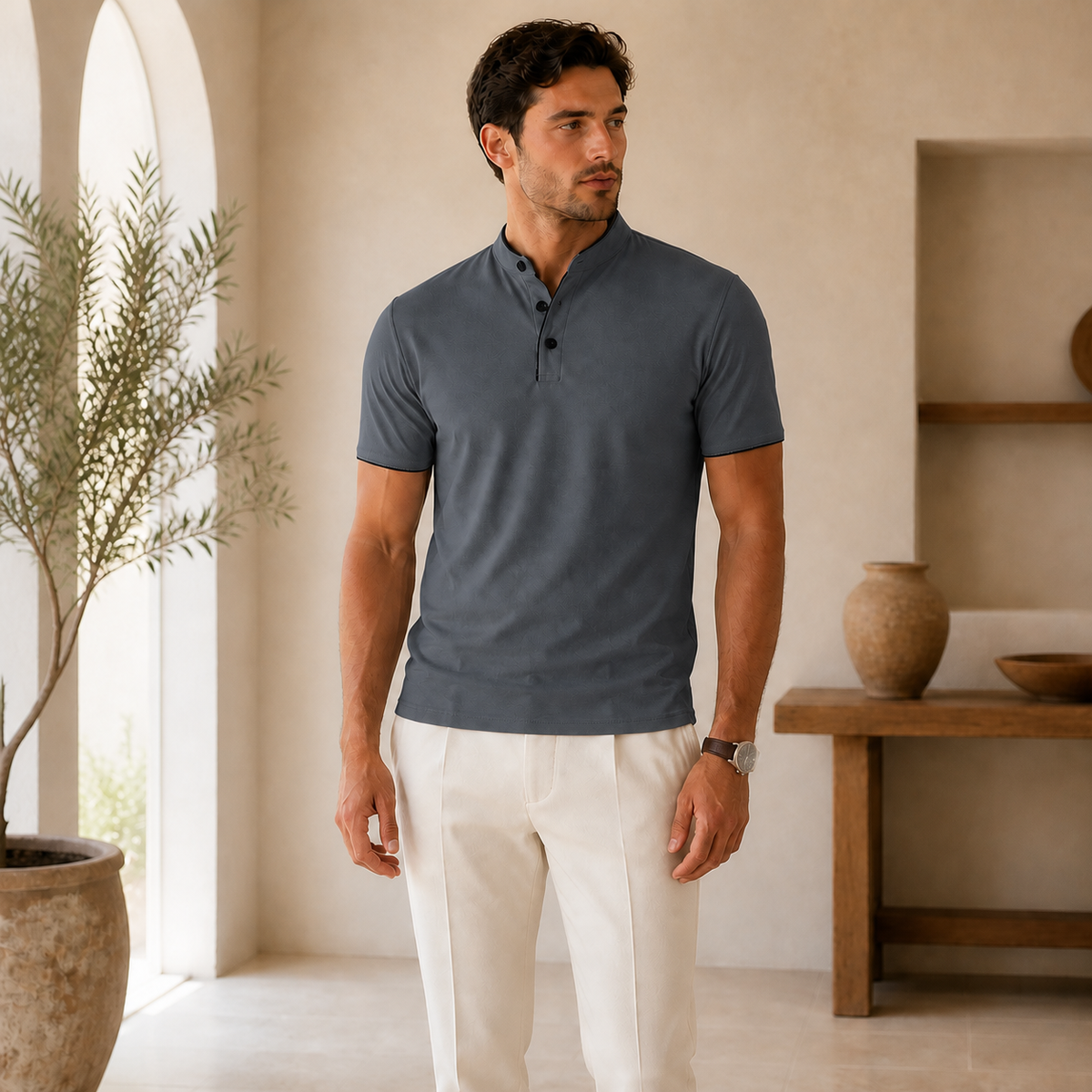 Valenric Everyday Splice Polo — Dark Grey
