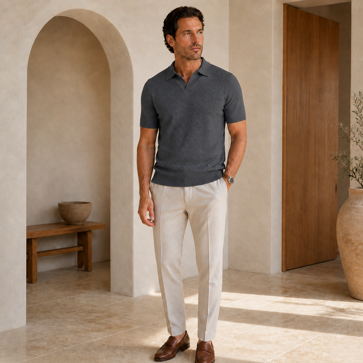 Valenric Fairway Performance Polo — Dark Grey