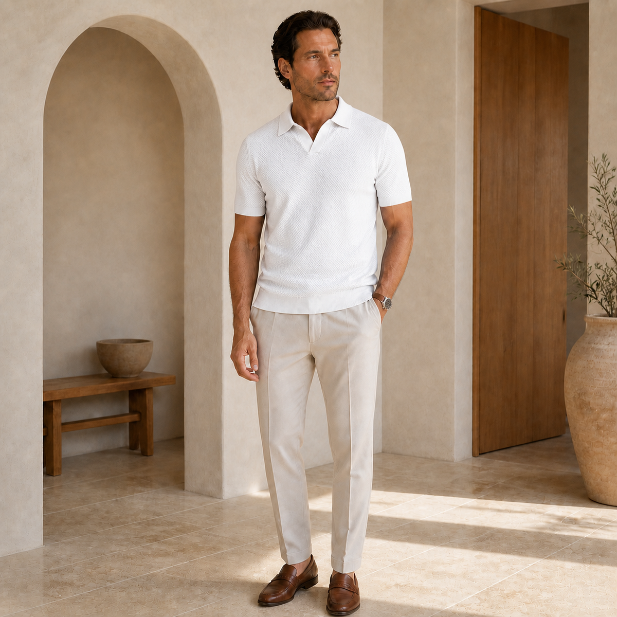 Valenric Fairway Performance Polo — White