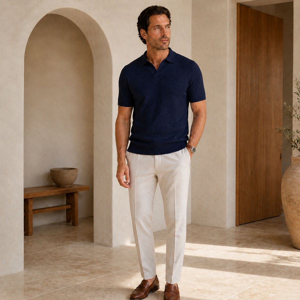 Valenric Fairway Performance Polo — Navy