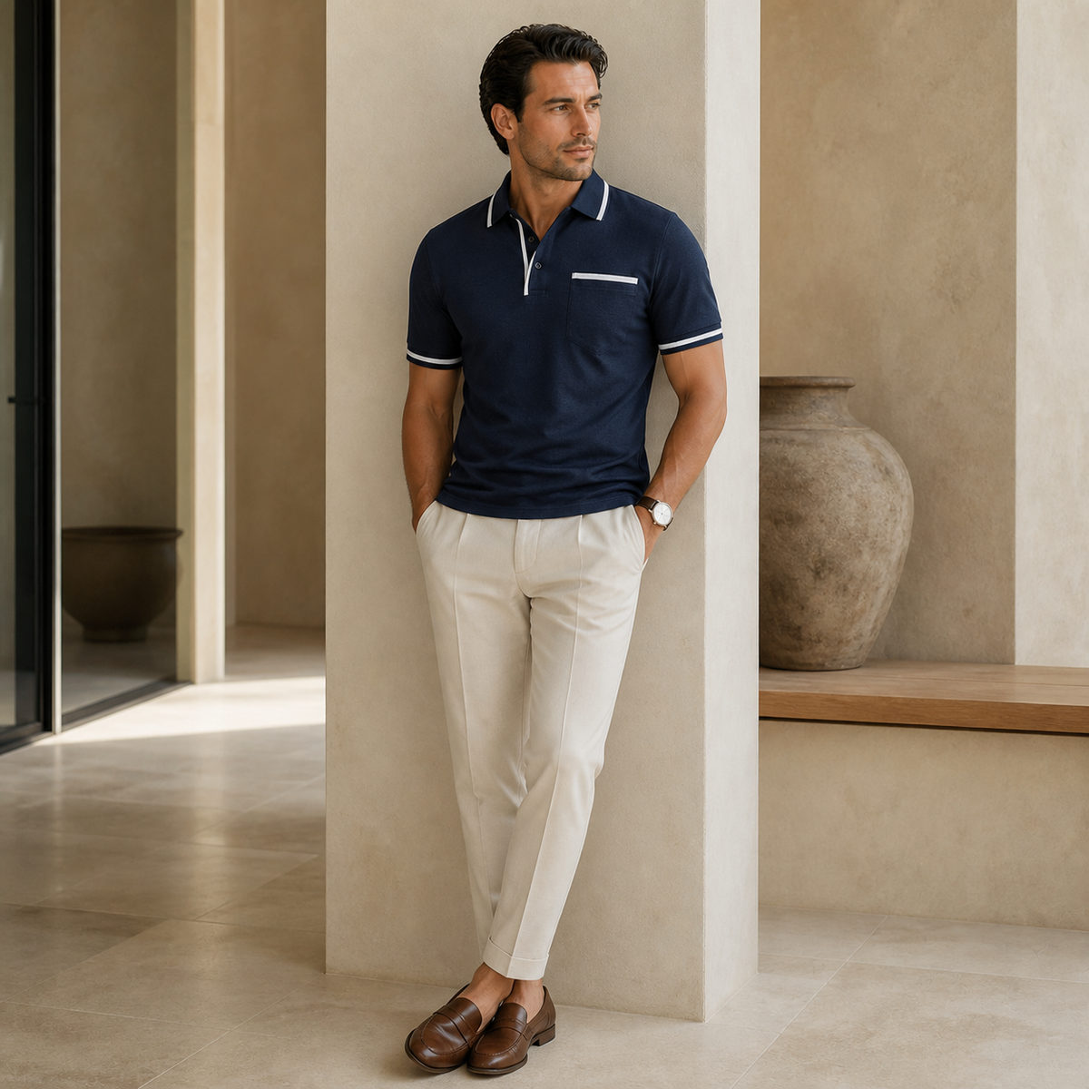 Valenric Harbour Pocket Polo — premium lifestyle