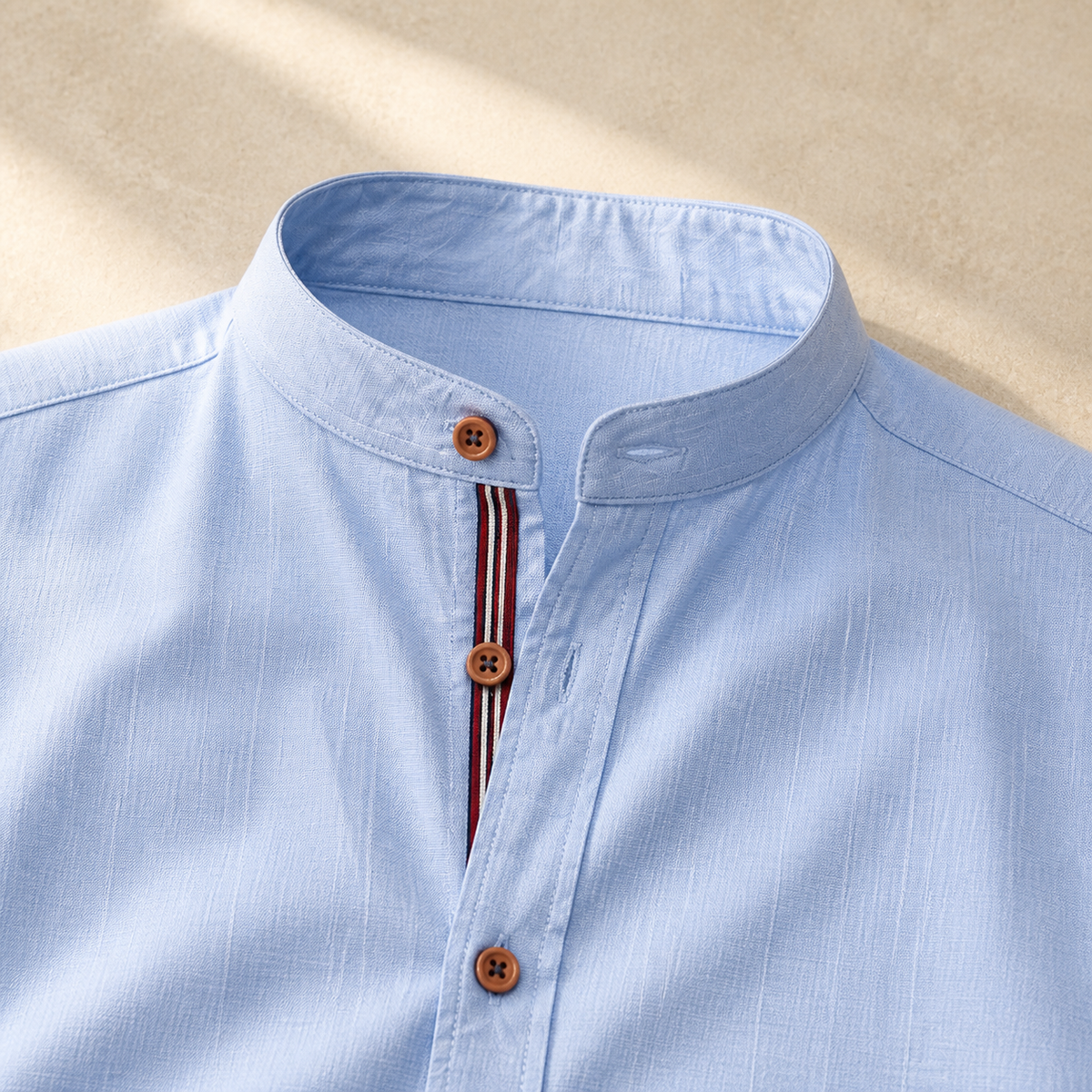 Valenric Heritage Cotton Stand-Collar Shirt — benefit detail 1