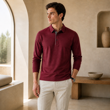 Valenric Mayfair Long-Sleeve Polo — Red