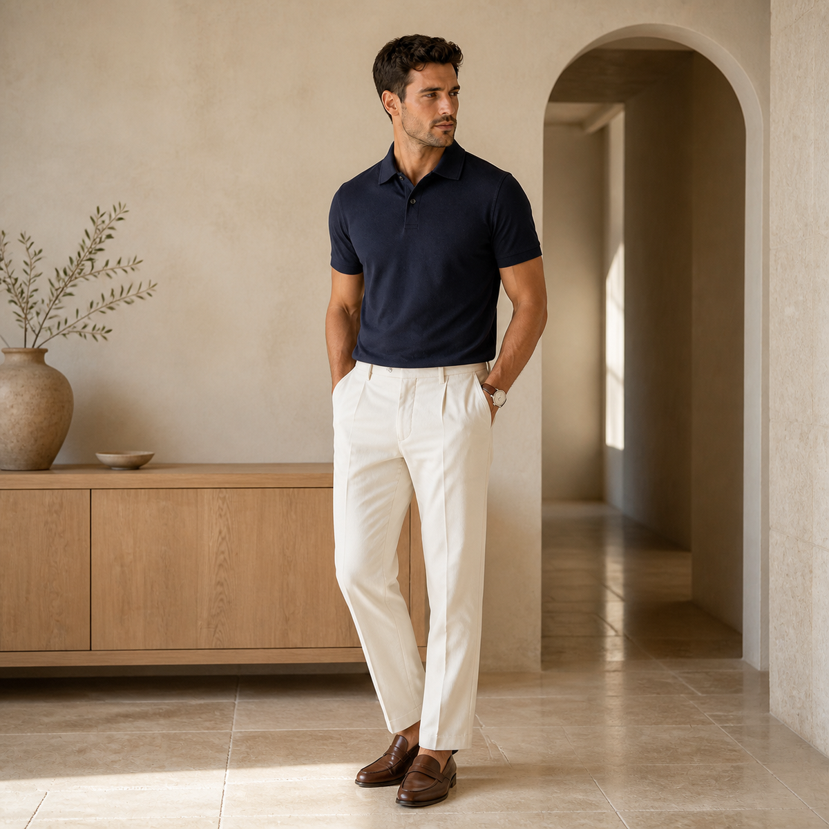 Valenric Mercerised Cotton Golf Polo — premium lifestyle